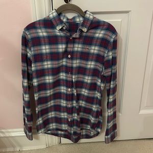 Vineyard Vines Boys Flannel in Blue Red and White